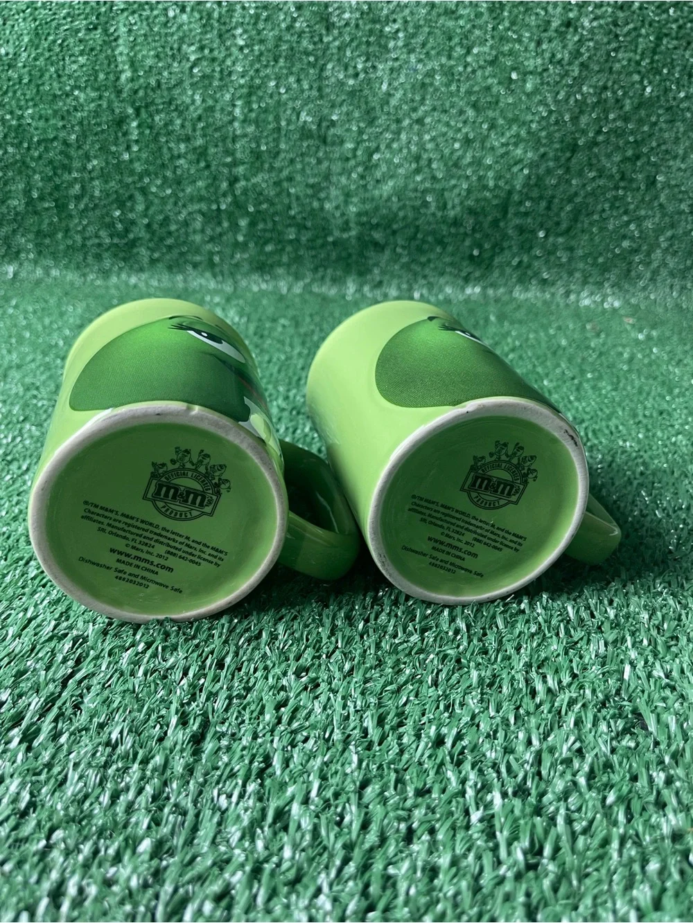 M&M'S Green Character Ceramic Mugs Set - Bright Green